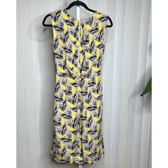 J. Crew Silk Dress Shift Sleeveless Preppy Metal Zip Side Slits Elegant Size 00 - Picture 9 of 9